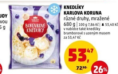 Knedlíky mražené Karlova Koruna