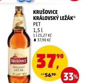 Pivo světlé Královský ležák 12° Krušovice