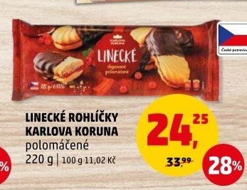 Rohlíčky linecké Karlova Koruna
