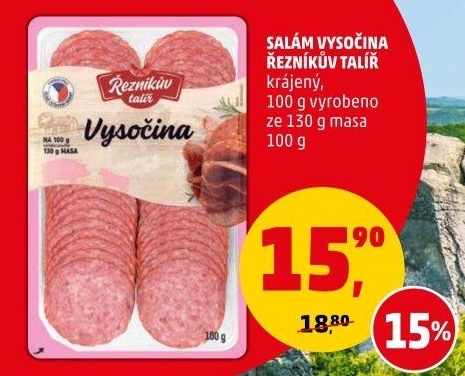 Salám Vysočina Řezníkův talíř