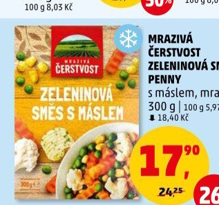 Zeleninová směs s máslem mražená Mrazivá Čerstvost