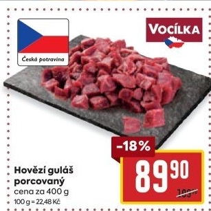 Hovězí maso na guláš Vocílka