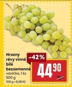 Hrozny bílé bezsemenné