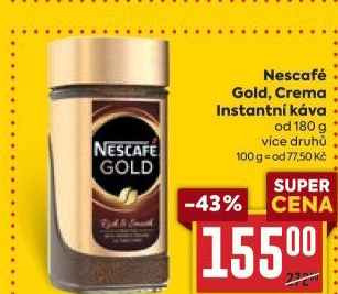 Instantní kávy Nescafé Gold