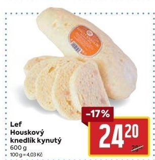 Knedlík houskový kynutý Lef