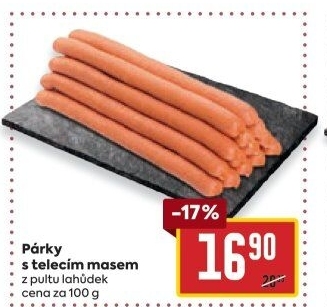 Párky s telecím masem