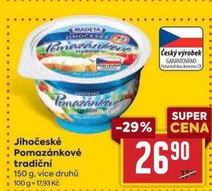 Tradiční pomazánkové Jihočeské Madeta