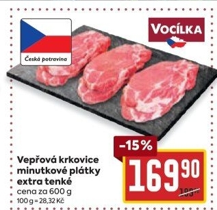 Vepřová krkovice bez kosti Vocílka