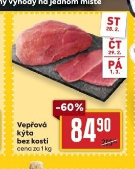 Vepřová kýta bez kosti