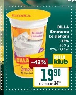 BILLA Smetana ke šlehání