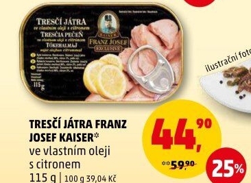 Játra tresčí v oleji Exclusive Franz Josef Kaiser