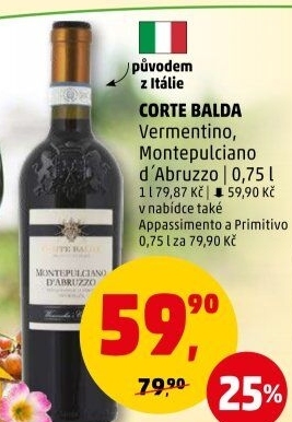 Víno Vermentino Corte Balda