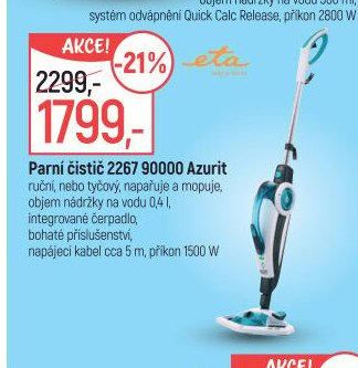 Parní čistič 2267 90000 Azurit
