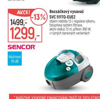 Bez sáčkový vysavač SVC 511TQ-EUE2