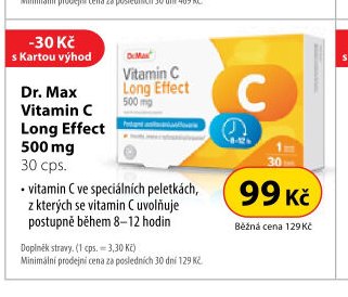 Dr. Max Vitamin C Long Effect 500 mg 30 cps.