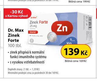 Dr. Max Zinek Forte 25 mg 100 tbl.