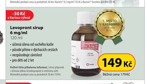 Levopront sirup 6 mg/ml