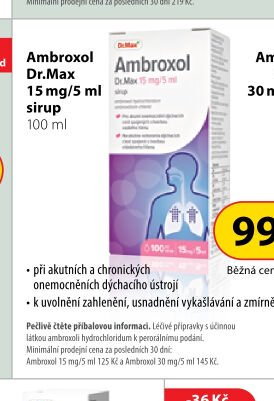 Ambroxol Dr.Max 15 mg/5 ml sirup 100 ml