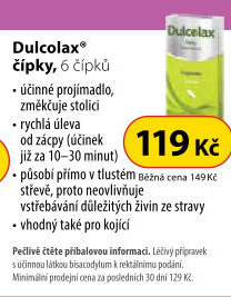 Čípky proti zácpě Dulcolax
