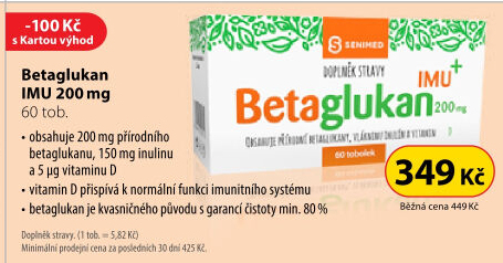 Doplněk stravy Betaglukan IMU Apotex
