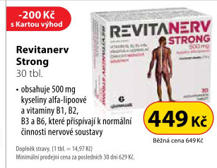 Doplněk stravy Revitanerv Strong Glenmark