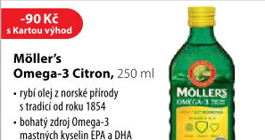 Doplněk stravy rybí olej Omega 3 Möller'