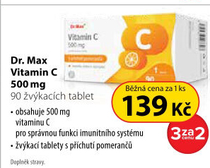 Dr. Max Vitamin C 500 mg 90 žvýkacích tablet