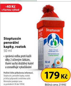 Kapky proti kašli Stoptussin