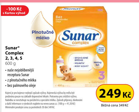 Kojenecká výživa Sunar Complex