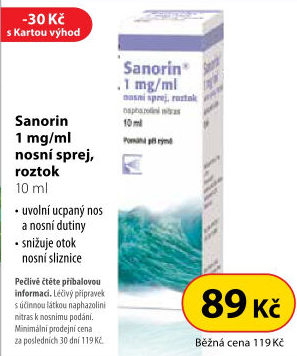 Nosní sprej 1% Sanorin