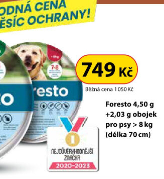 Obojek antiparazitní pro psy Foresto