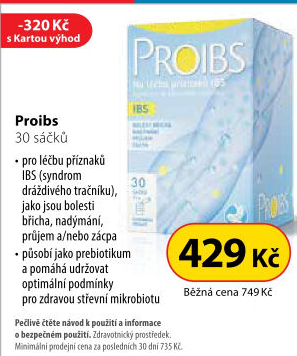 Rozpustné sáčky k léčbě příznaků IBS Proibs