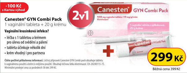 Sada na léčbu vaginální mykózy Combi Pack Gyn Canesten