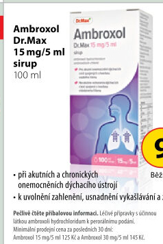Sirup proti kašli 15 mg Ambroxol Dr.Max