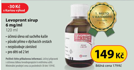 Sirup proti kašli Levopront