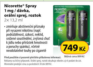 Sprej nikotinový Nicorette