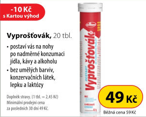 Šumivé tablety Vyprošťovák Vitar