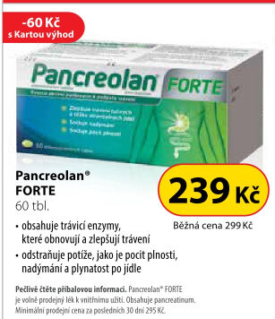 Tablety na zažívání Pancreolan Forte