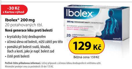 Tablety proti bolesti Ibolex