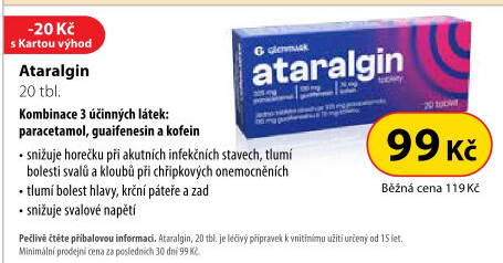 Tablety proti chřipce a bolesti Ataralgin