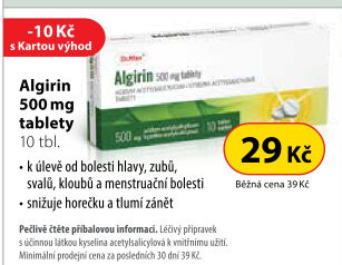 Tablety proti horečce a bolesti Algirin Dr.Max
