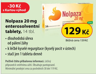 Tablety proti pálení žáhy Nolpaza