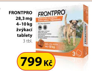Žvýkací tablety pro psy proti klíšťatům a blechám Frontpro