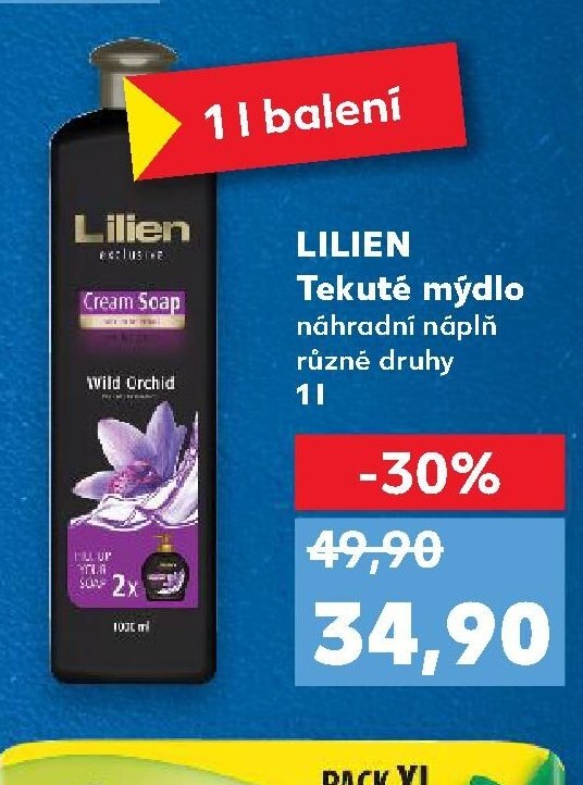 LILIEN Tekuté mýdlo náhradní náplň různé druhy 1l