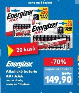 Energizer alkalické baterie