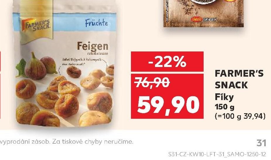 FARMER'S SNACK Fíky 150 g