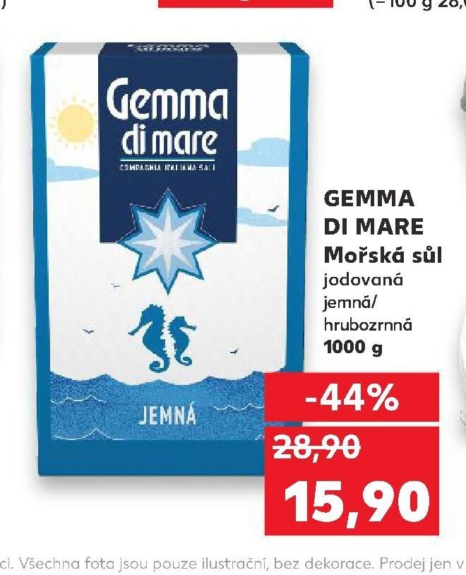 GEMMA DI MARE Mořská sůl jodovaná jemná/hrubozrnná