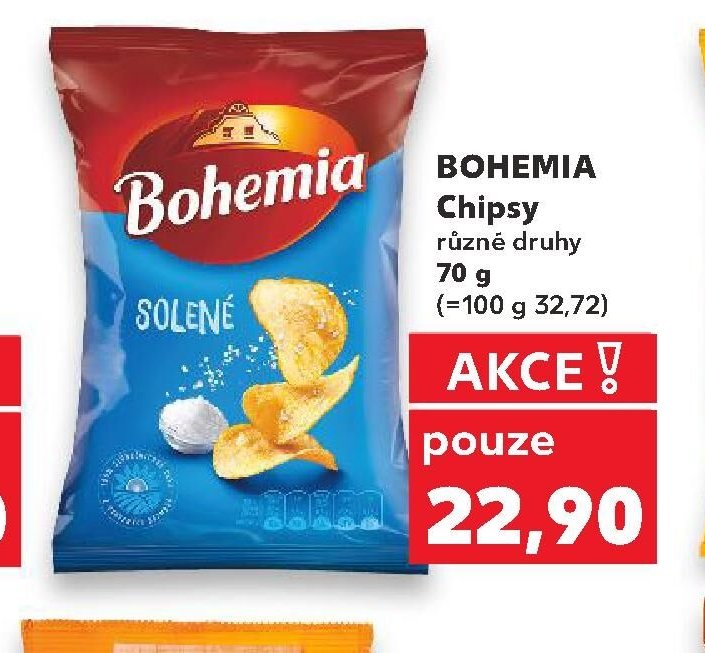 BOHEMIA Chipsy různé druhy