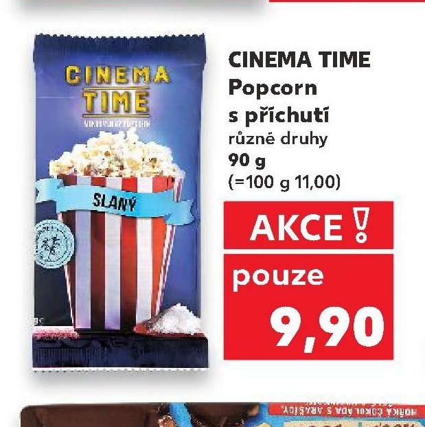 CINEMA TIME Popcorn s příchutí různé druhy