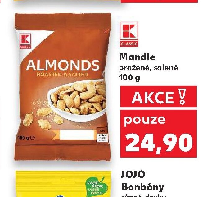 K CLASSIC Mandle pražené, solené